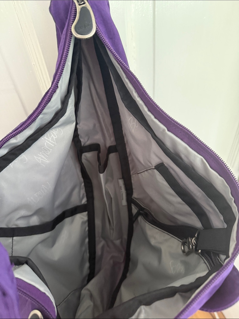 Healthy Back Bag Purple Sling Crossbody Bag - Casual Everyday Style - Picture 5 of 6